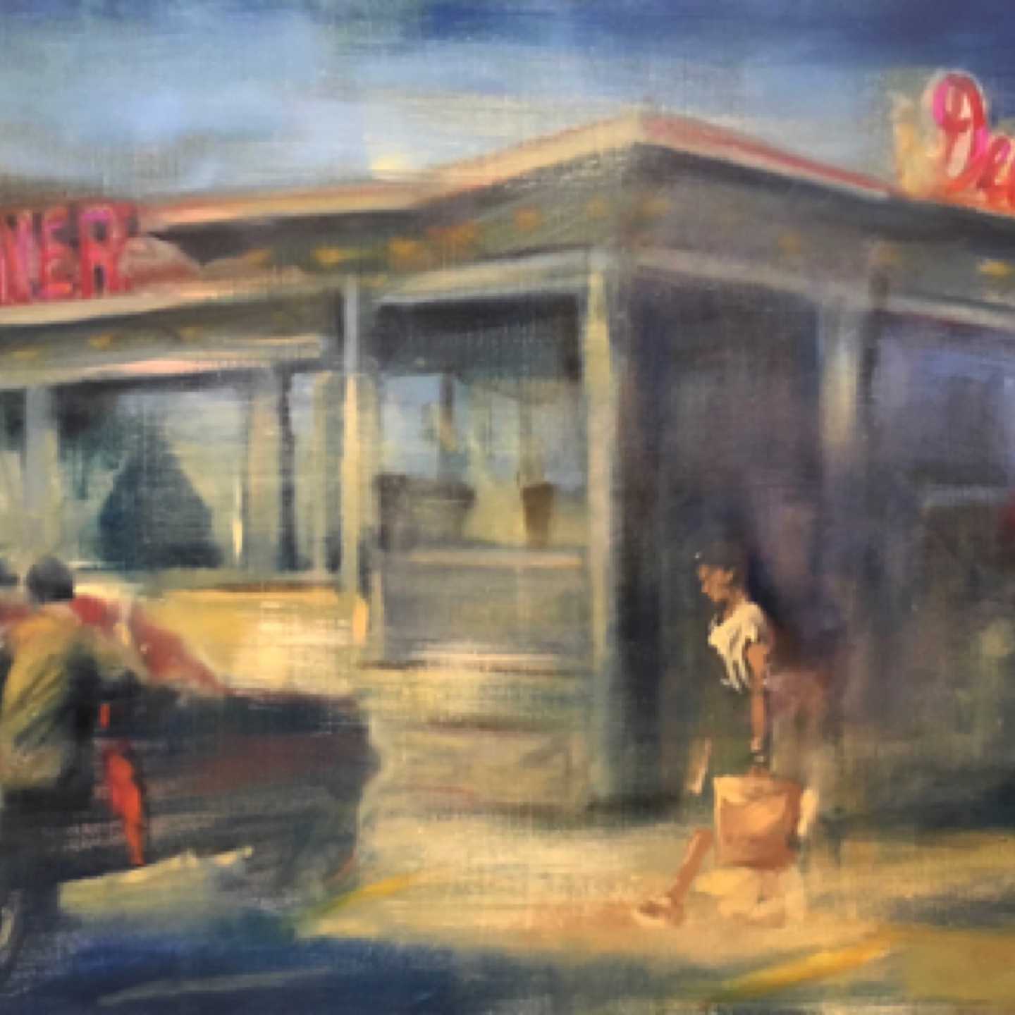 Gregg Chadwick
Deerhead Diner
24"x36"oil on linen 2014