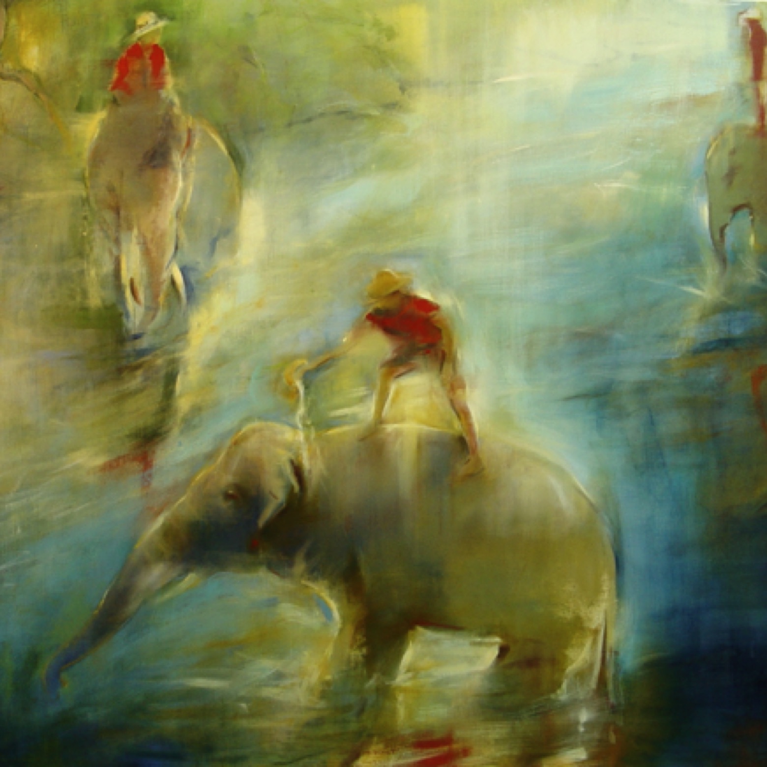 Gregg Chadwick
A Walk With Ganesh
72"x84" oil on linen 2005 
Private collection